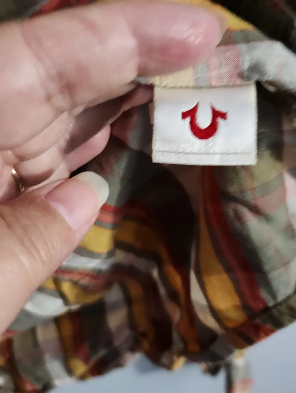 True Religion Men Plaid Shirt XXL